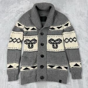 TNA LambsWool Cardigan Sweater Aritzia Northwest Button Cowichan Women Size M